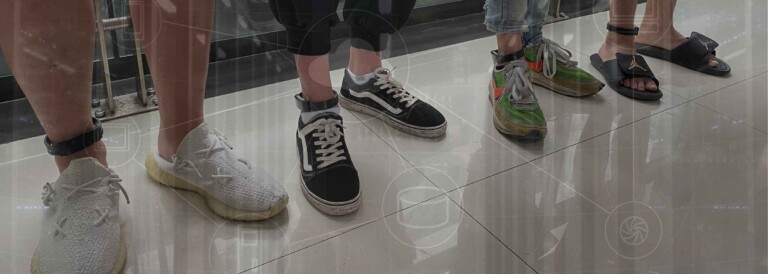 Electronic ankle bracelet monitor worn for GPS community supervision and ankle bracelet monitoring programs