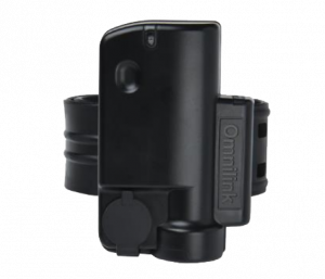 OmniLink OM500 GPS ankle monitor front view — Sentinel Offender Services one-piece tracking device